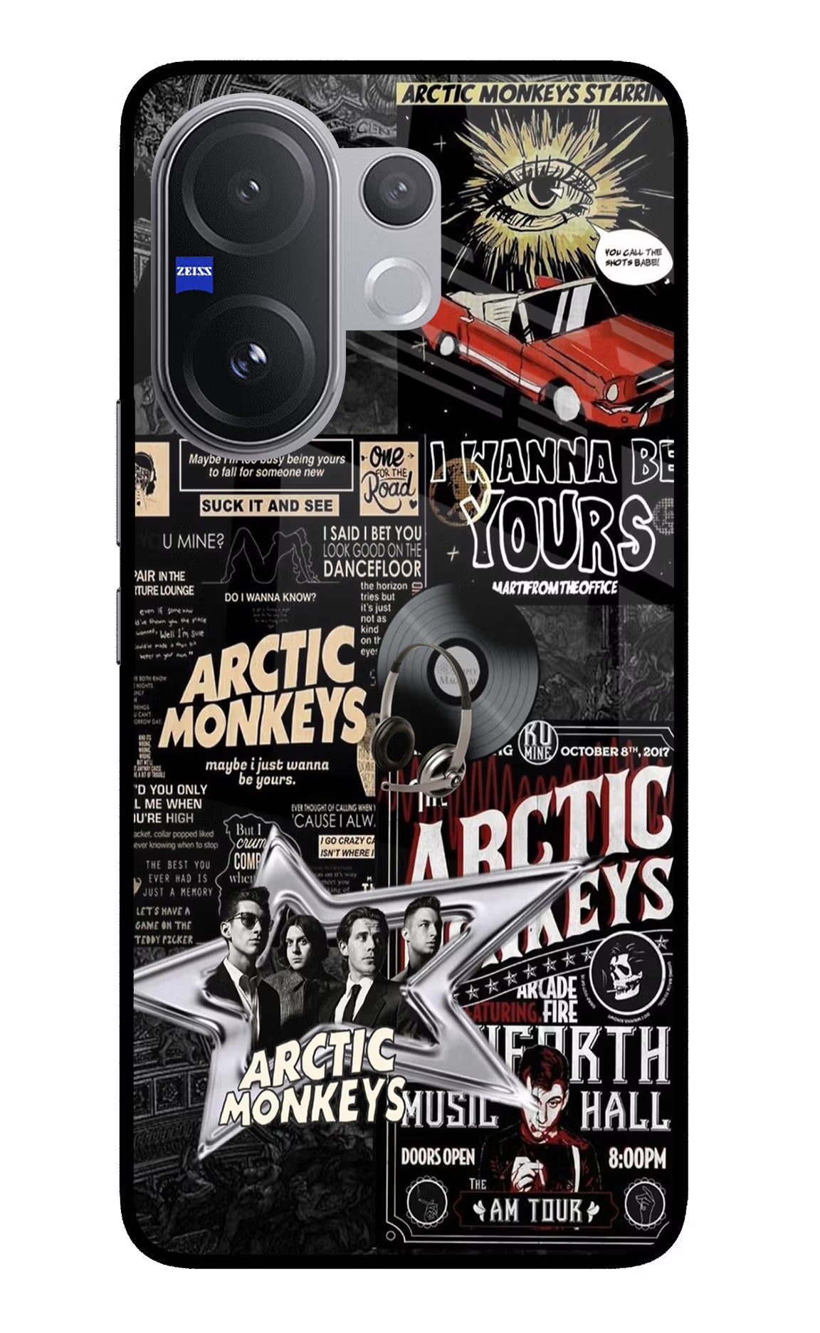 Arctic Monkeys Vivo V60 5G Glass Case Back Cover by Casekaro
