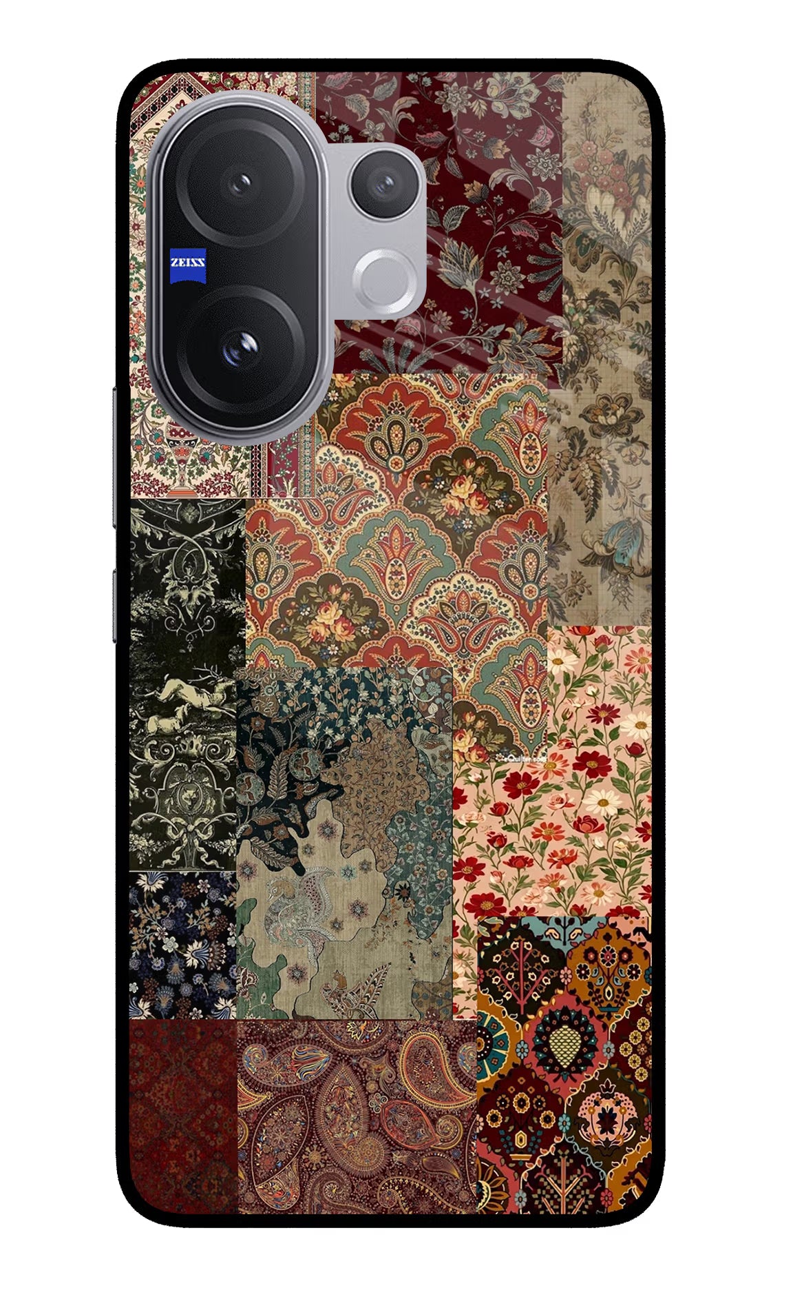 Desi Print Vivo V60 5G Glass Case Back Cover by Casekaro