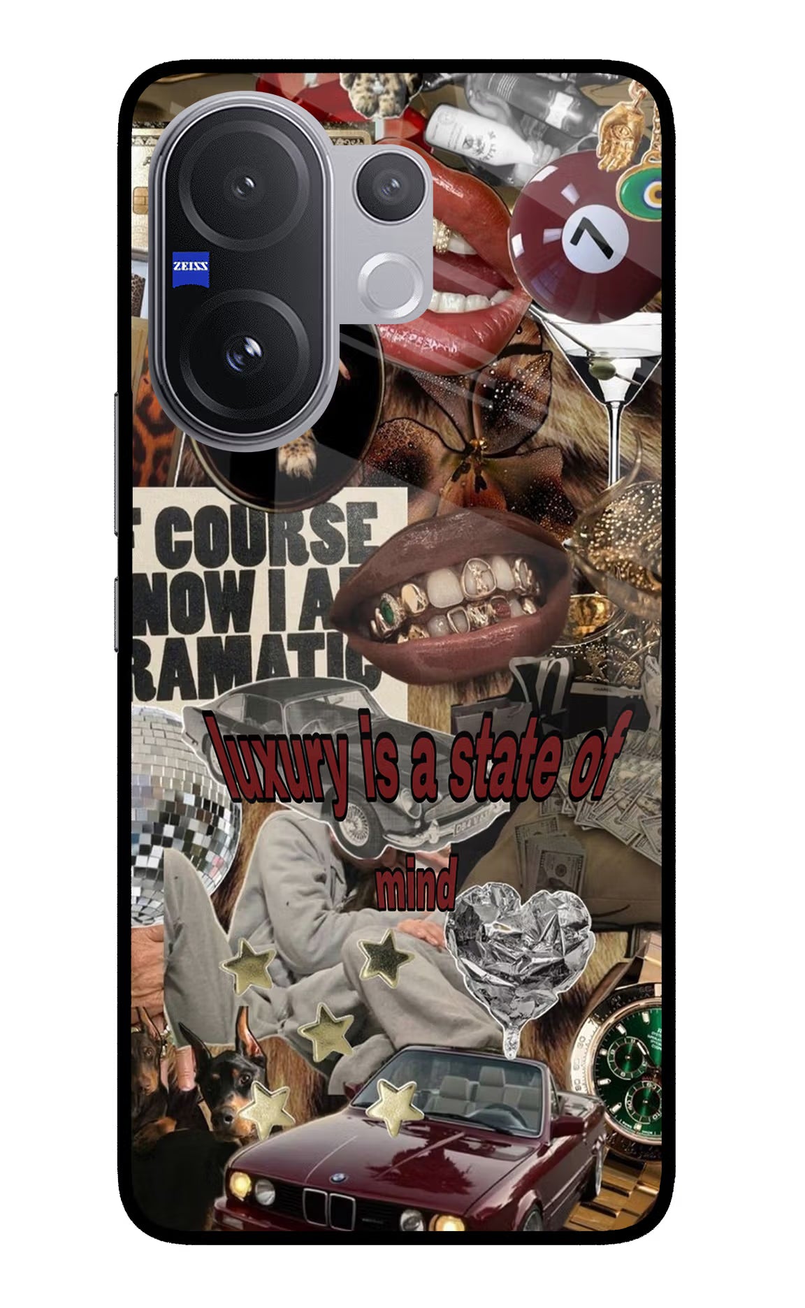 Luxury Vivo V60 5G Glass Case Back Cover by Casekaro