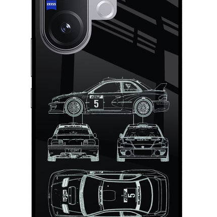 WRC'99 Vivo V60 5G Glass Case Back Cover by Casekaro