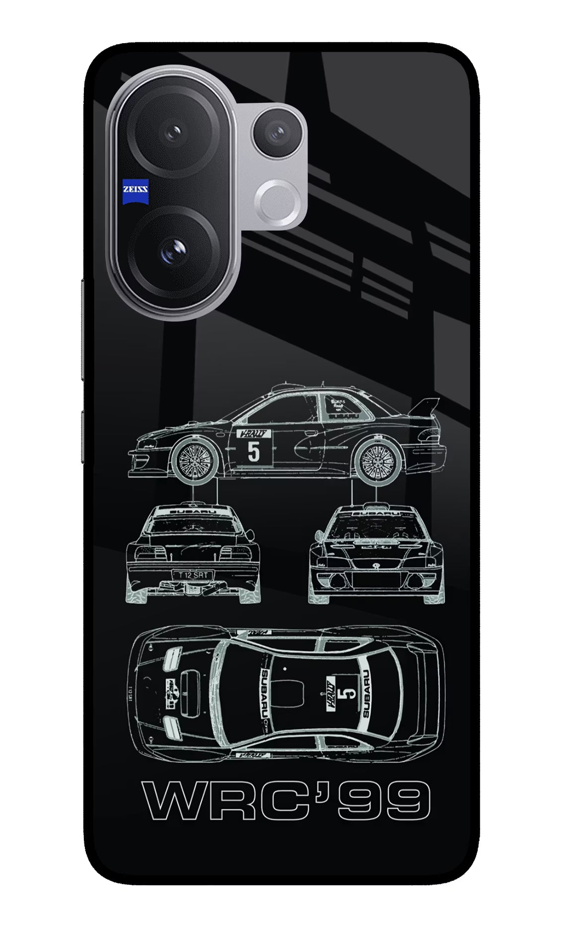 WRC'99 Vivo V60 5G Glass Case Back Cover by Casekaro
