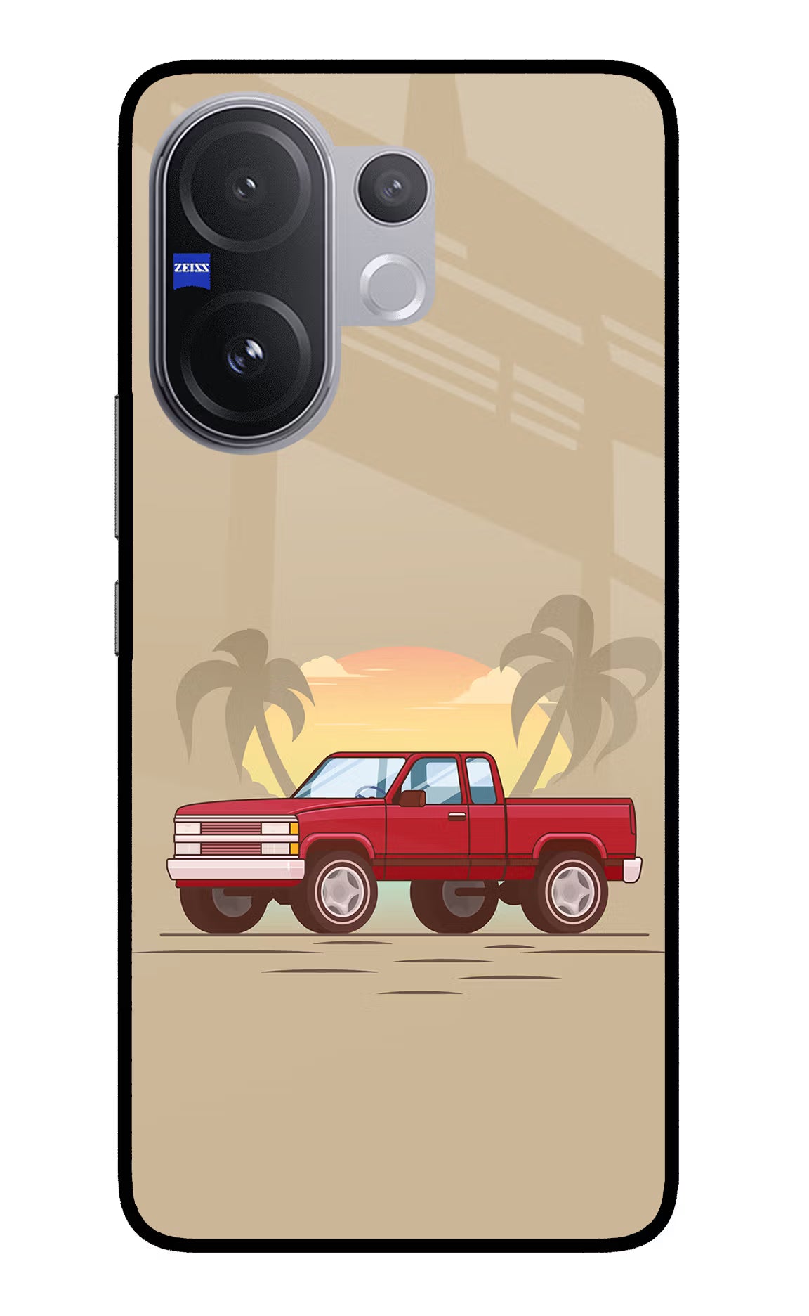 Desert Classic Drive Vivo V60 5G Glass Case Back Cover by Casekaro