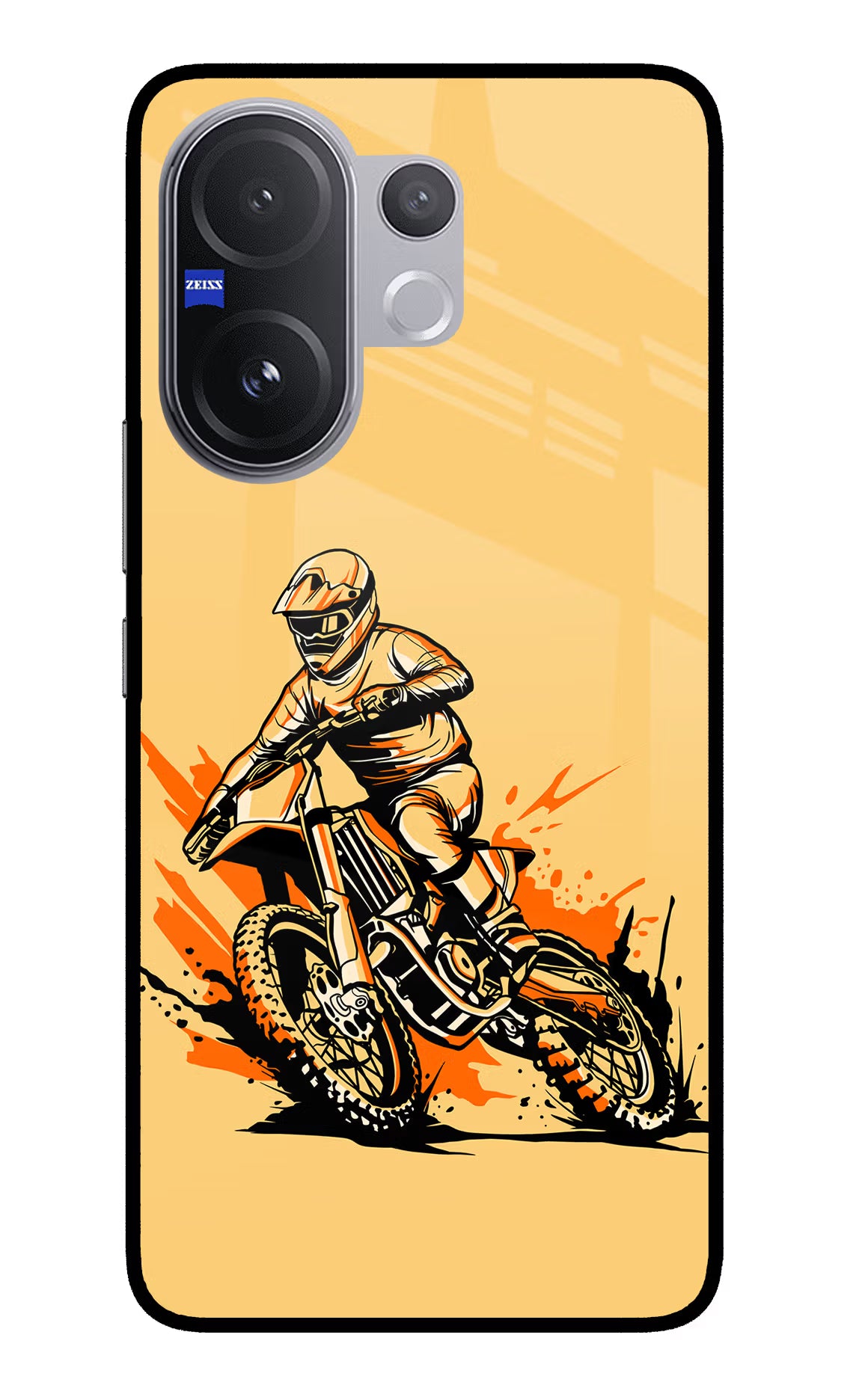 Off-Road Fury Vivo V60 5G Glass Case Back Cover by Casekaro