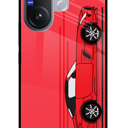 Red Velocity Vivo V60 5G Glass Case Back Cover by Casekaro