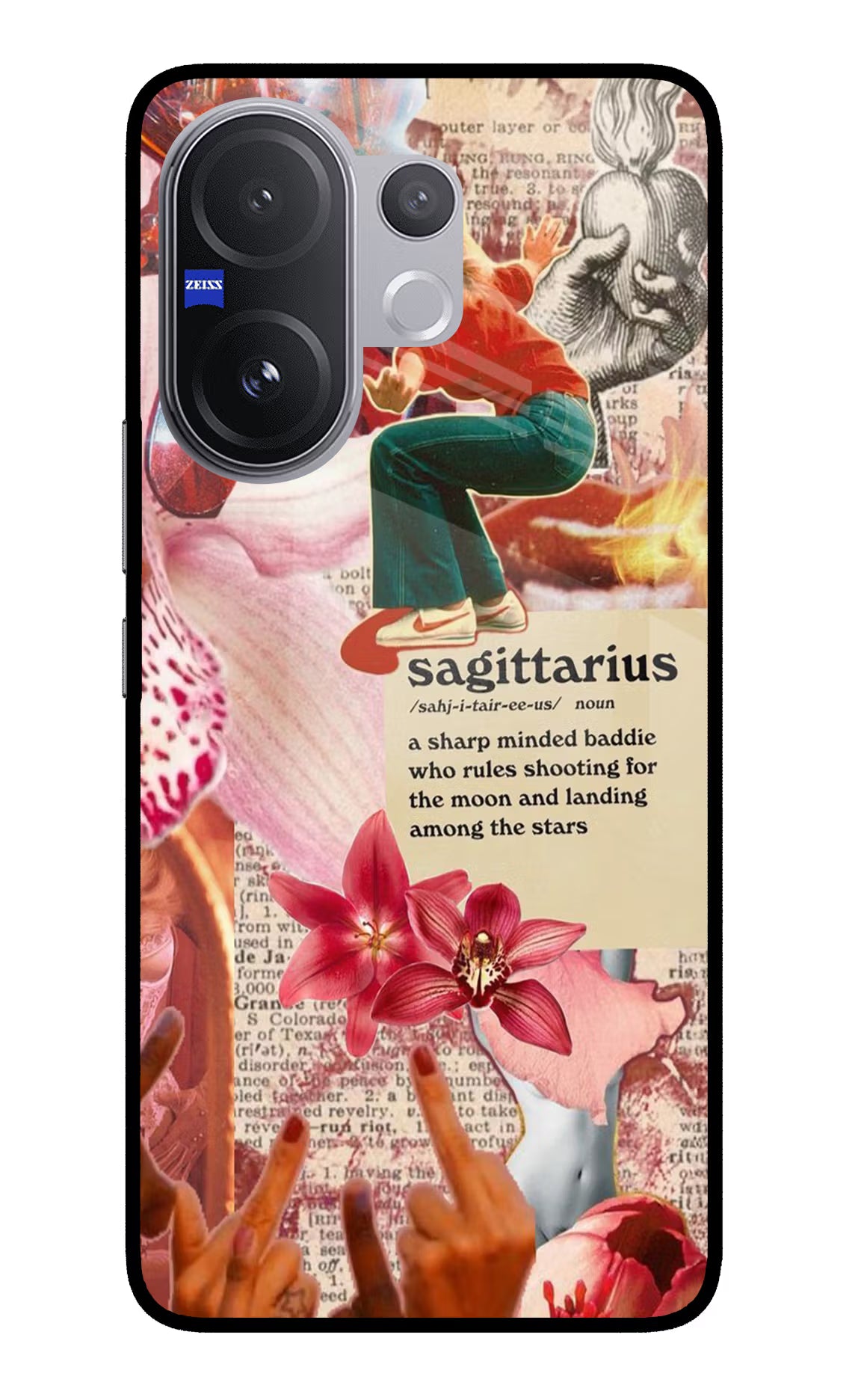 Sagittarius Zodiac Vivo V60 5G Glass Case Back Cover by Casekaro