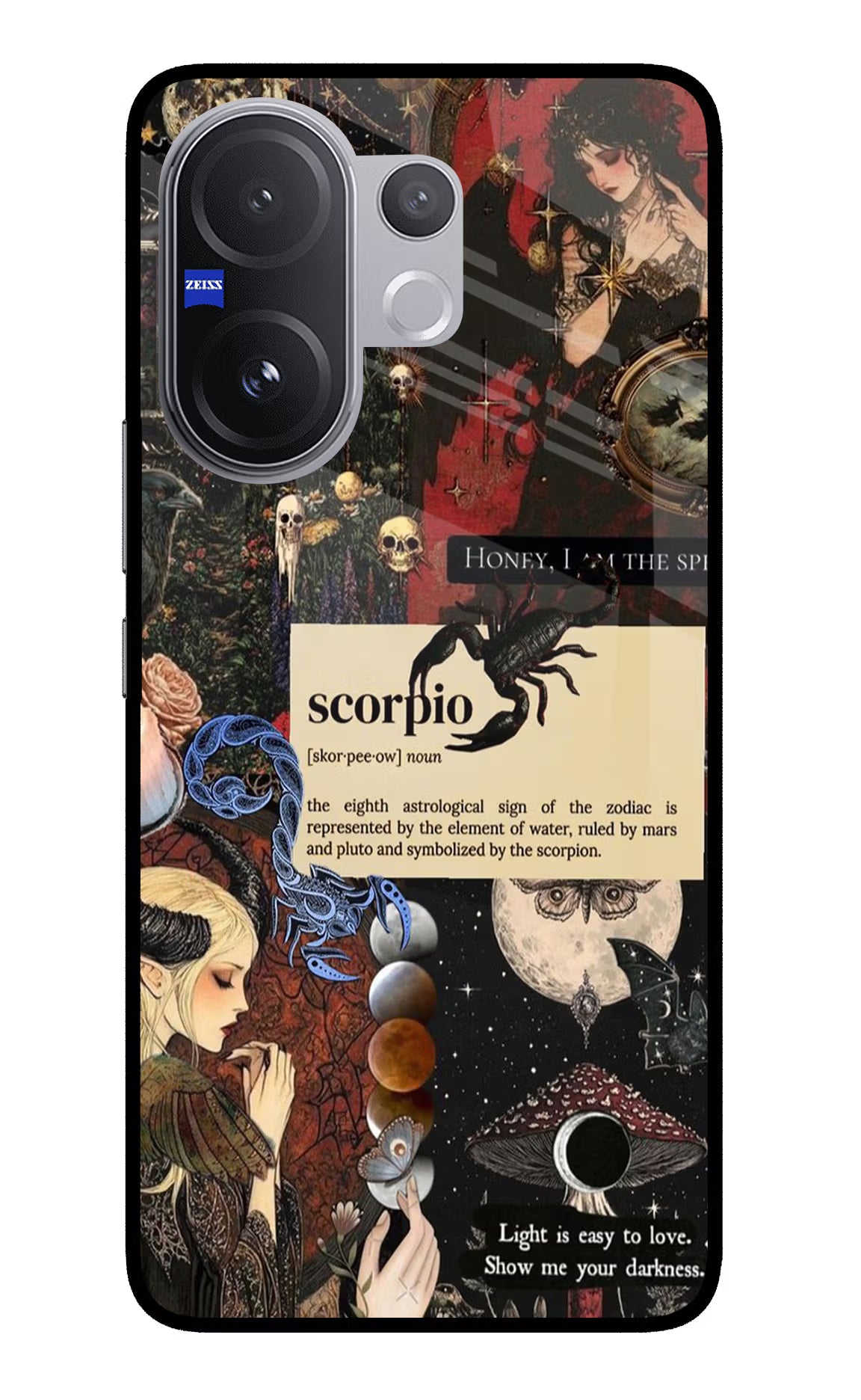 Scorpio Zodiac Vivo V60 5G Glass Case Back Cover by Casekaro