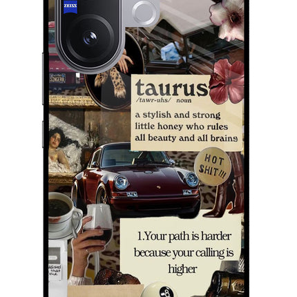 Taurus Zodiac Vivo V60 5G Glass Case