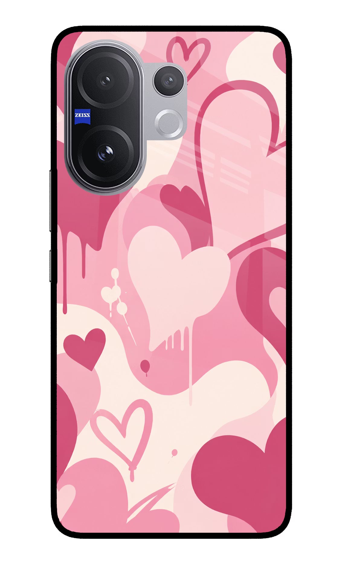 Hearty case Vivo V60 5G Glass Case Back Cover by Casekaro
