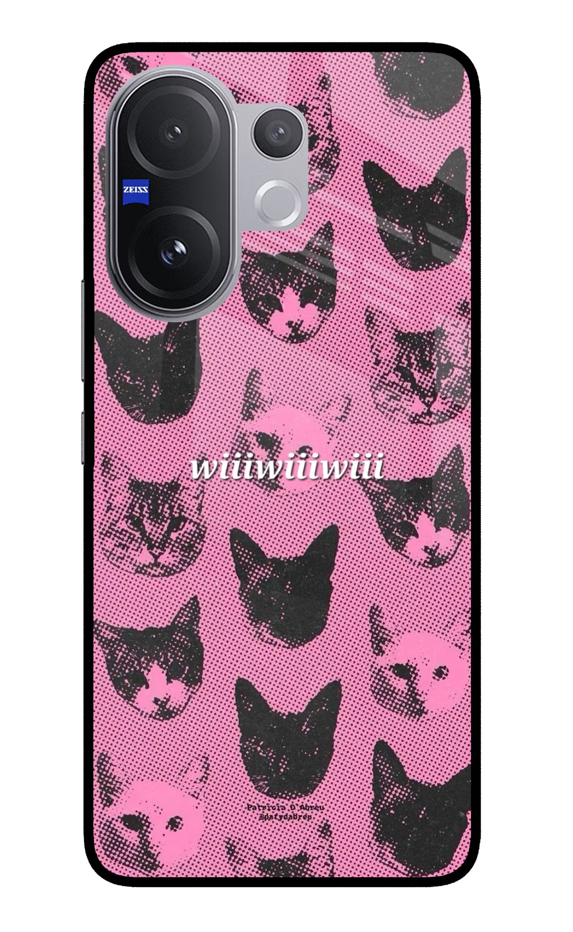 Pink Cats Vivo V60 5G Glass Case