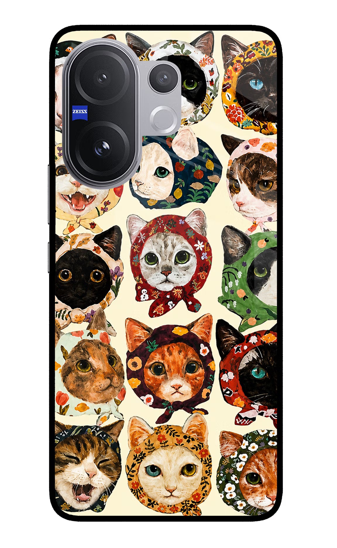 Cool Cat Vivo V60 5G Glass Case