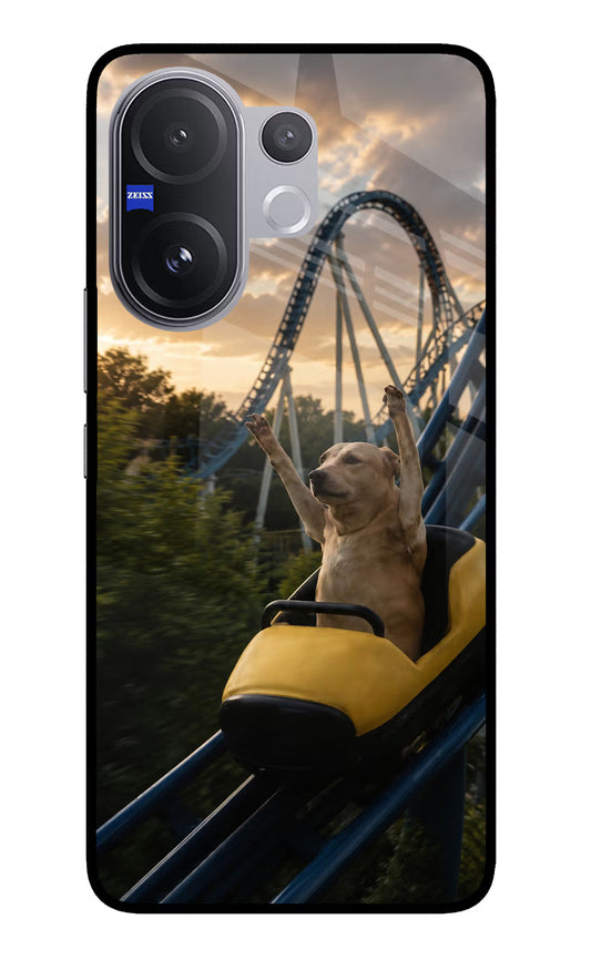 Rollercoaster Dog Vivo V60 5G Glass Case