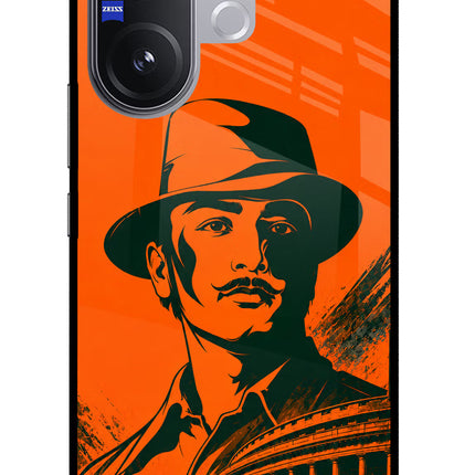 Bhagat Singh Legacy Vivo V60 5G Glass Case Back Cover by Casekaro