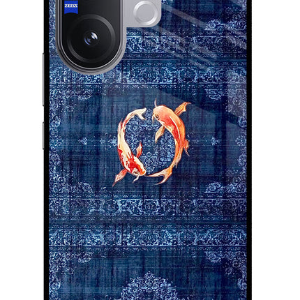 Koi Blue Vivo V60 5G Glass Case