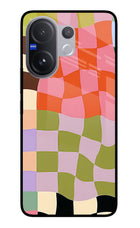 Wavy Grid Vivo V60 5G Glass Case