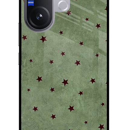 Green Stars Vivo V60 5G Glass Case