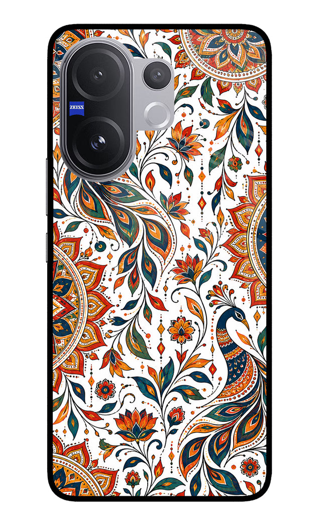 White Mayura Vivo V60 5G Glass Case