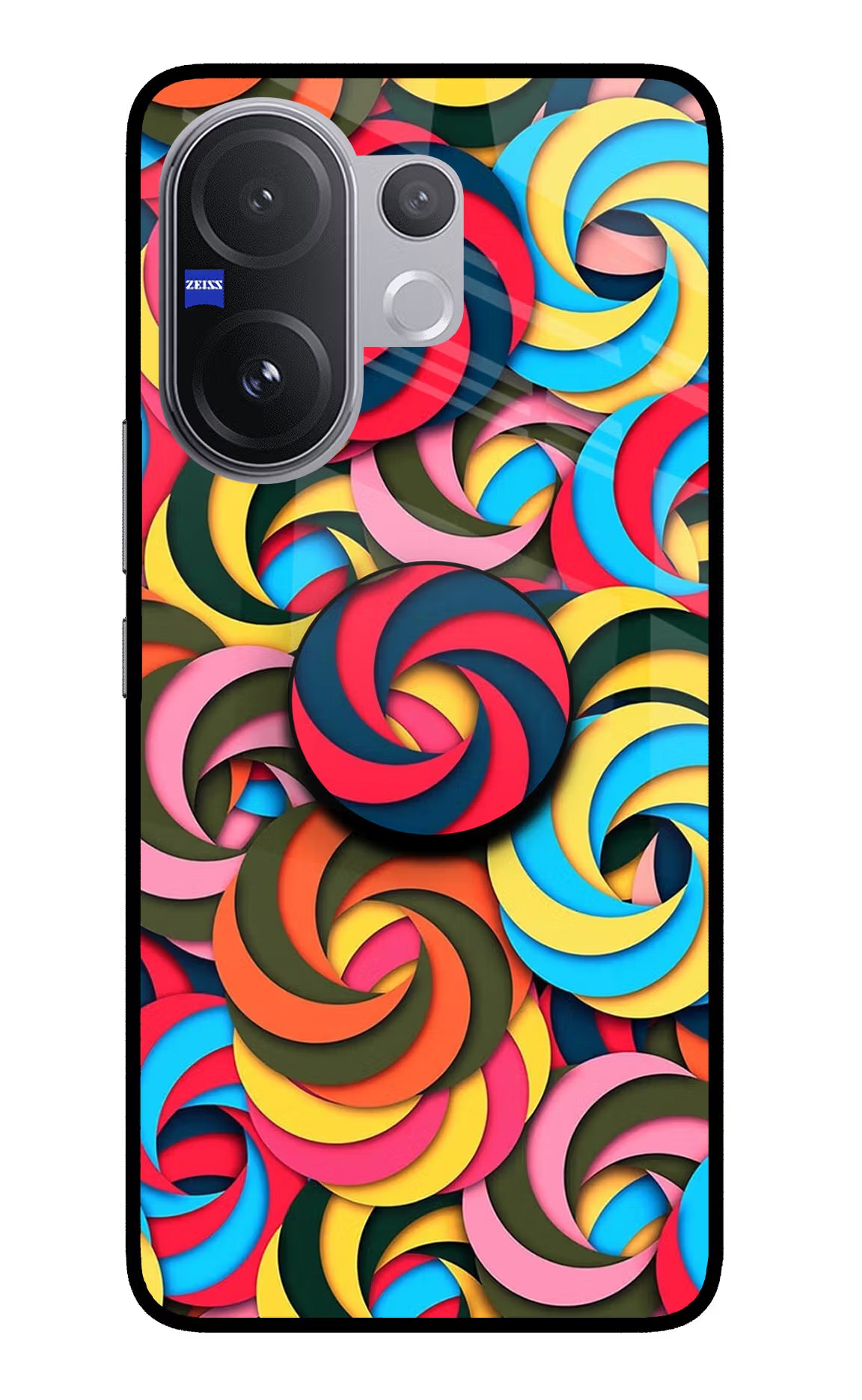 Spiral Pattern Vivo V60 5G Pop Case by Casekaro