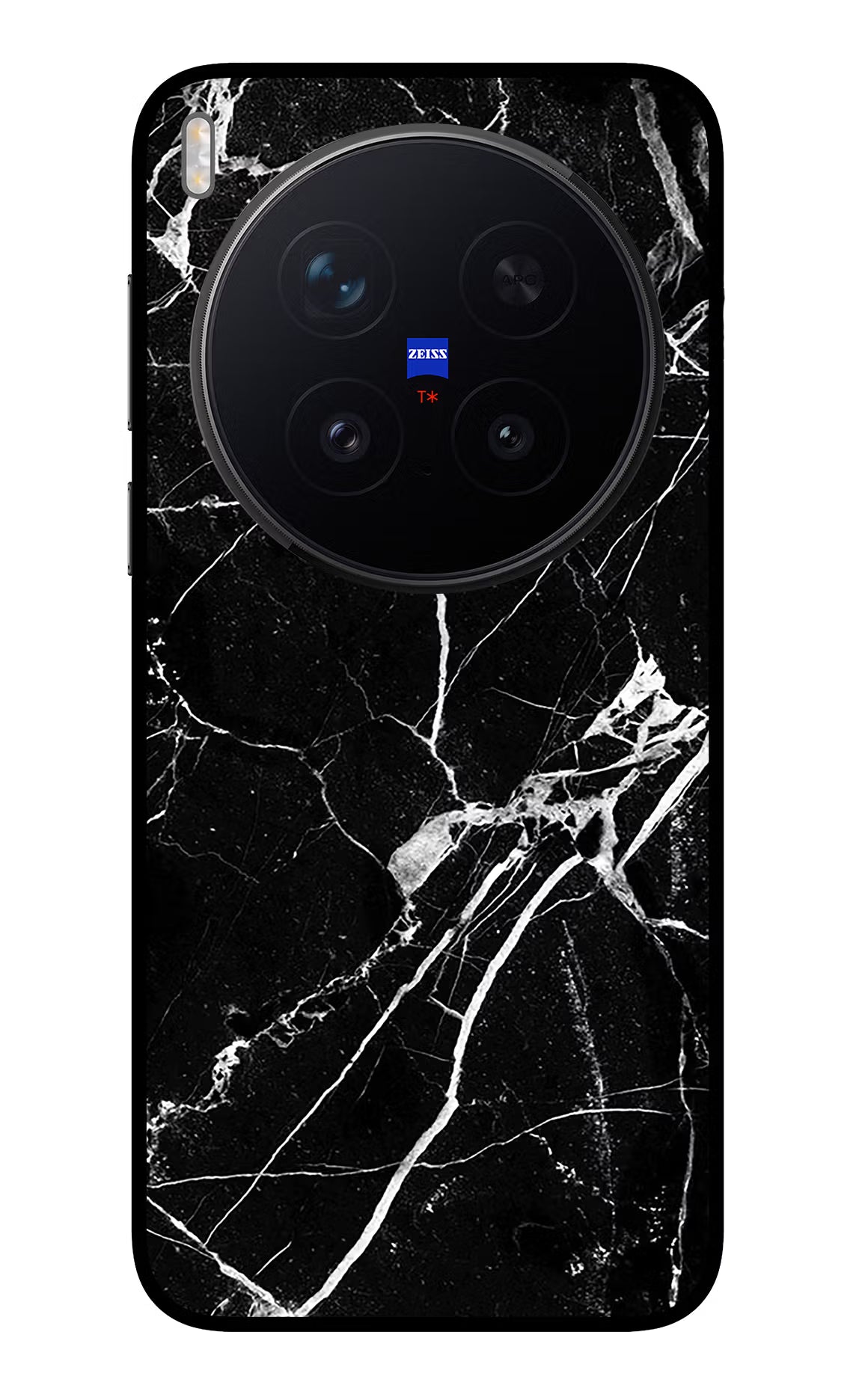 Black Marble Pattern Vivo X300 Pro Glass Case