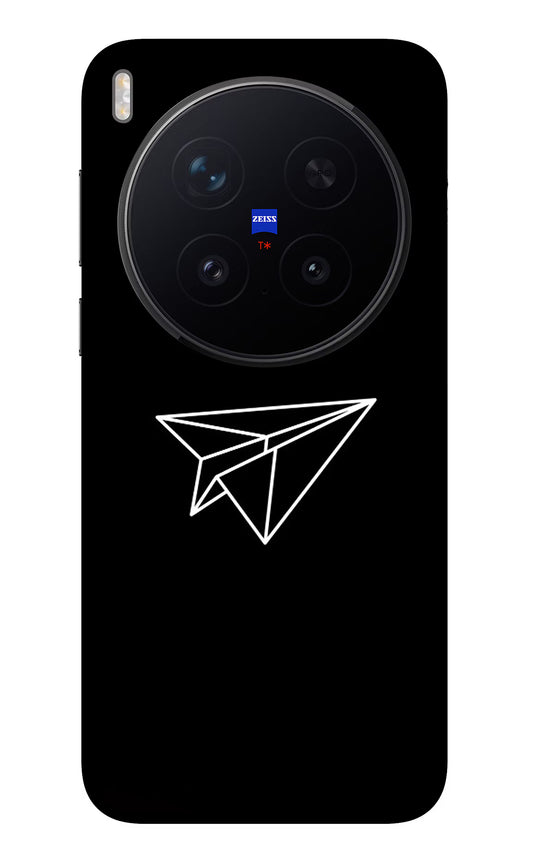 Paper Plane White Vivo X300 Pro Glass Case