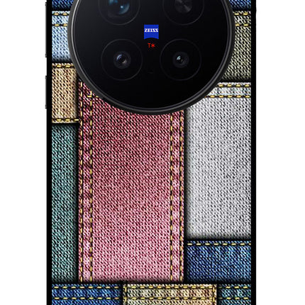 Multicolor Jeans Vivo X300 Pro Glass Case Back Cover by Casekaro