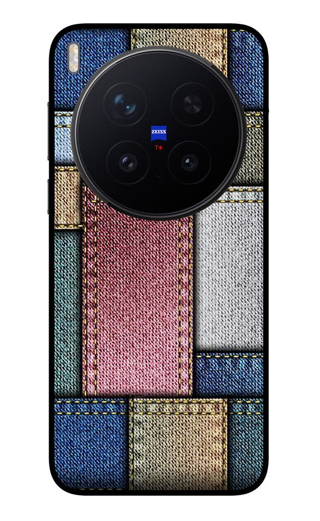 Multicolor Jeans Vivo X300 Pro Glass Case Back Cover by Casekaro