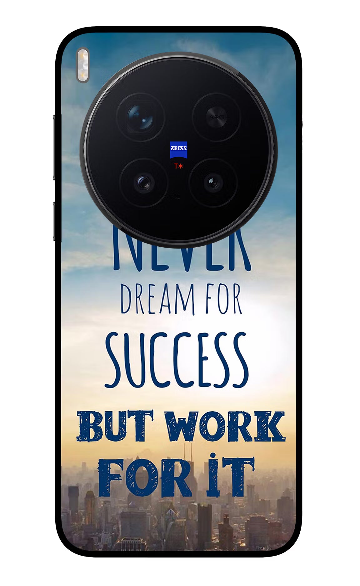 Never Dream For Success But Work For It Vivo X300 Pro Glass Case Back Cover by Casekaro