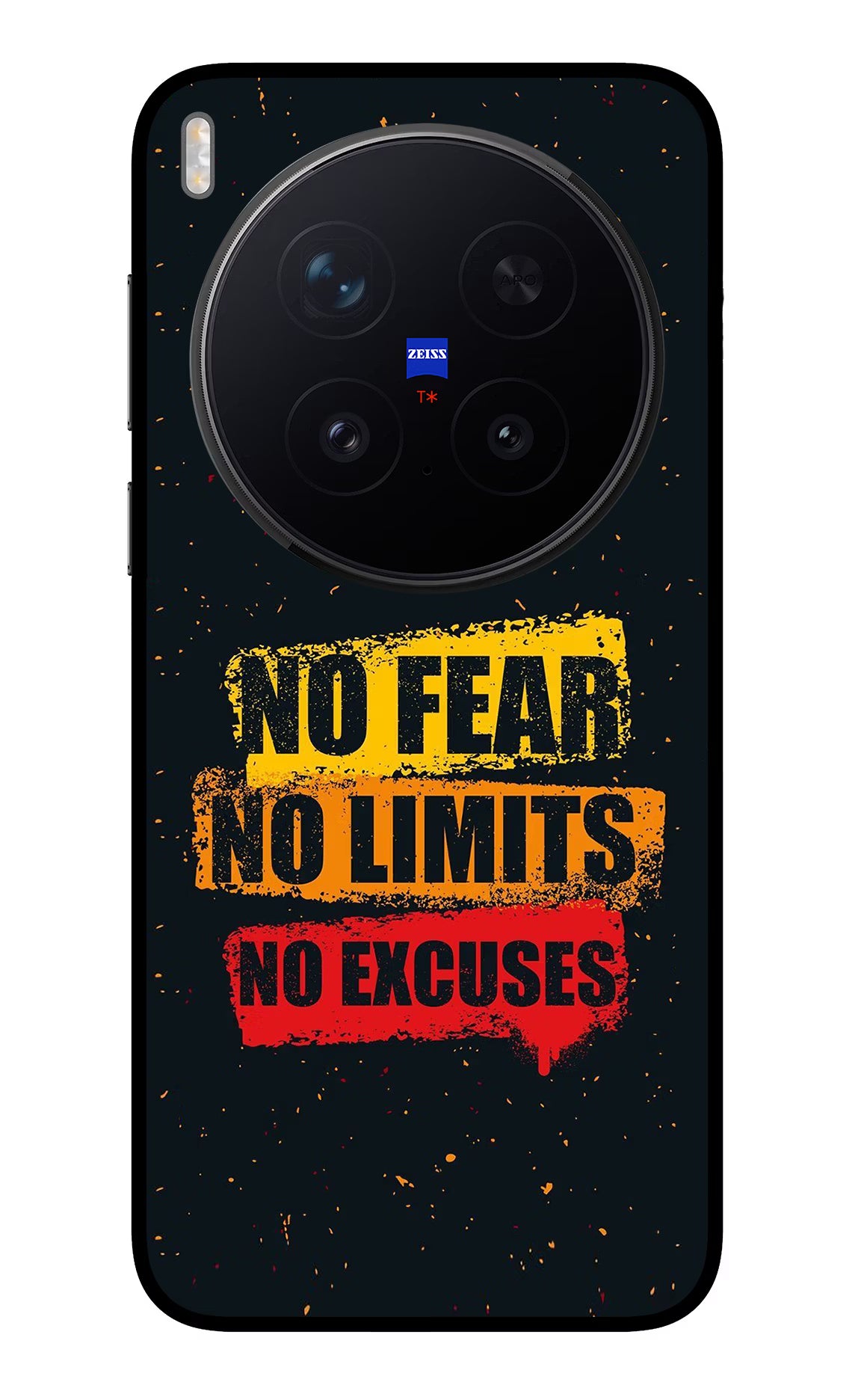 No Fear No Limits No Excuse Vivo X300 Pro Glass Case Back Cover by Casekaro