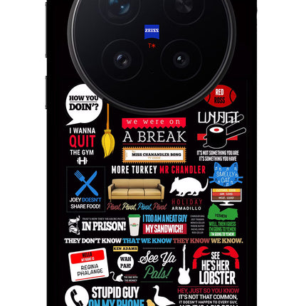 FRIENDS Vivo X300 Pro Glass Case Back Cover by Casekaro