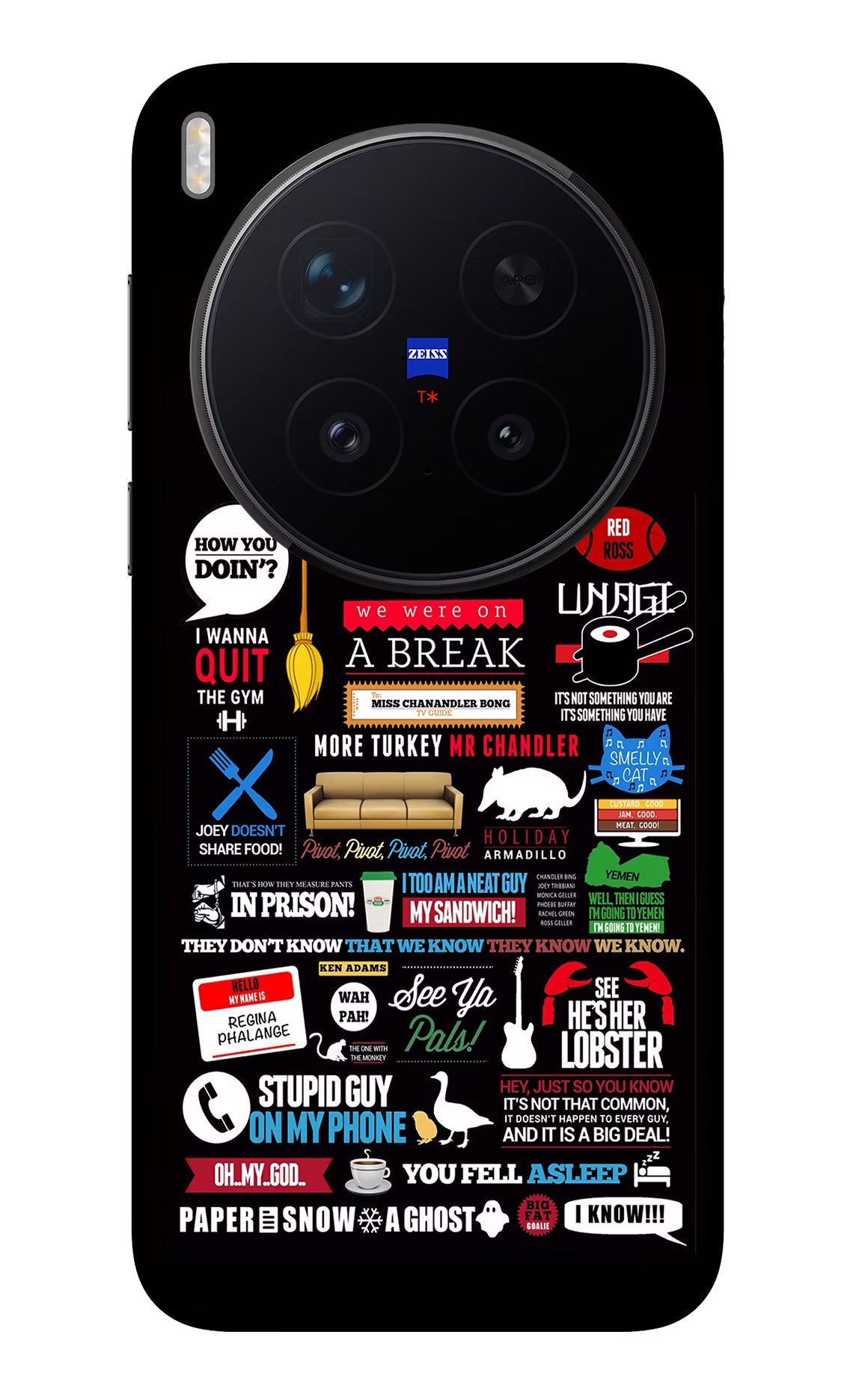 FRIENDS Vivo X300 Pro Glass Case Back Cover by Casekaro