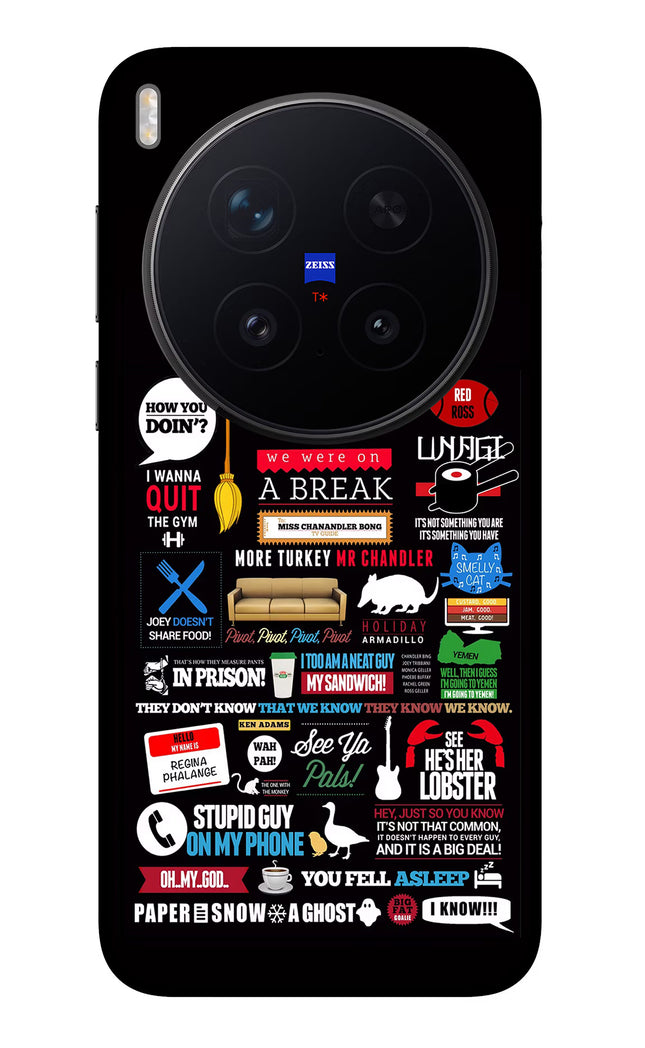FRIENDS Vivo X300 Pro Glass Case Back Cover by Casekaro