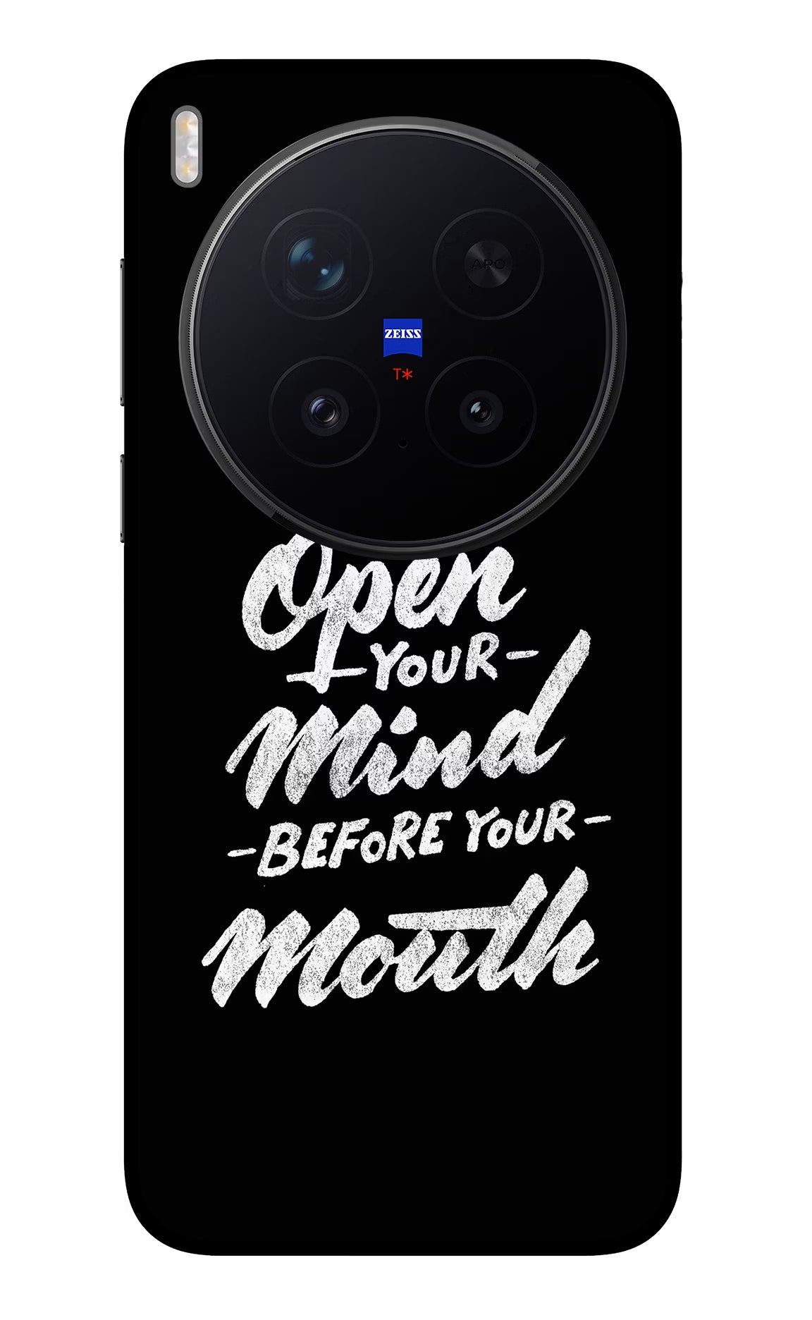 Open Your Mind Before Your Mouth Vivo X300 Pro Glass Case Back Cover by Casekaro