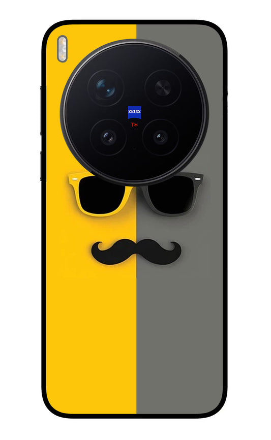 Sunglasses with Mustache Vivo X300 Pro Glass Case