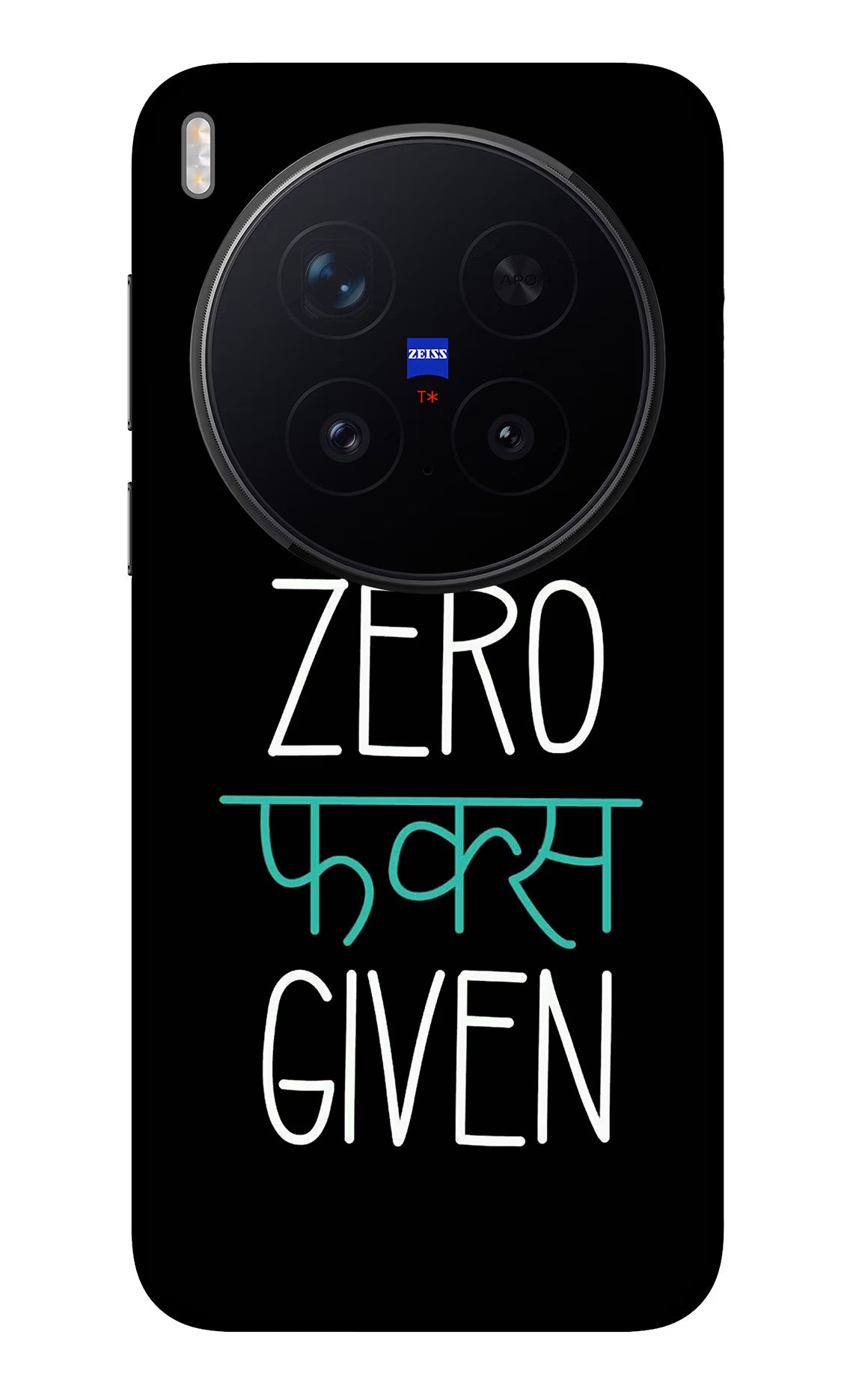 Zero Fucks Given Vivo X300 Pro Glass Case Back Cover by Casekaro