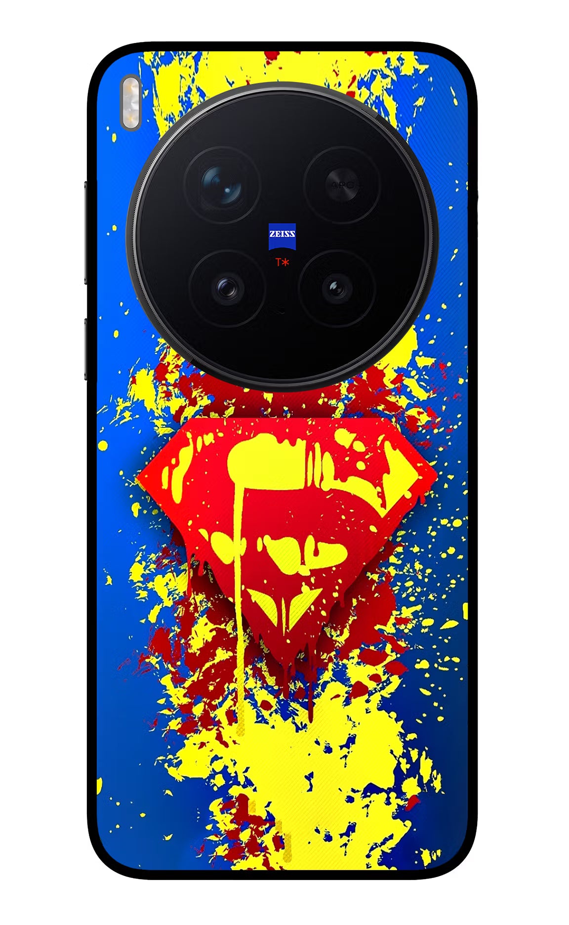 Superman logo Vivo X300 Pro Glass Case Back Cover by Casekaro