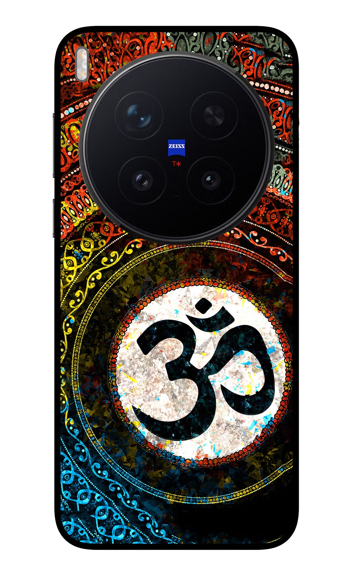 Om Cultural Vivo X300 Pro Glass Case Back Cover by Casekaro