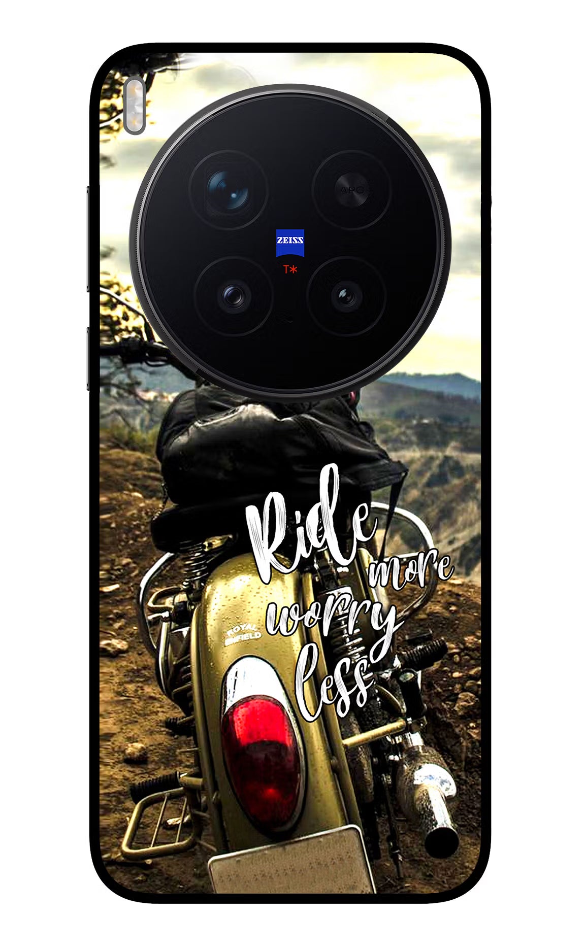 Ride More Worry Less Vivo X300 Pro Glass Case Back Cover by Casekaro