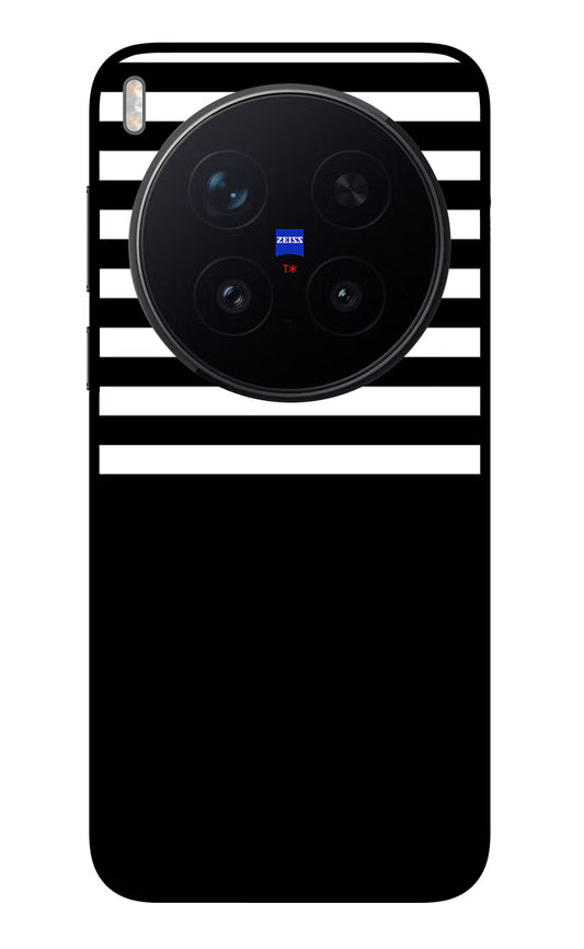 Black and White Print Vivo X300 Pro Glass Case