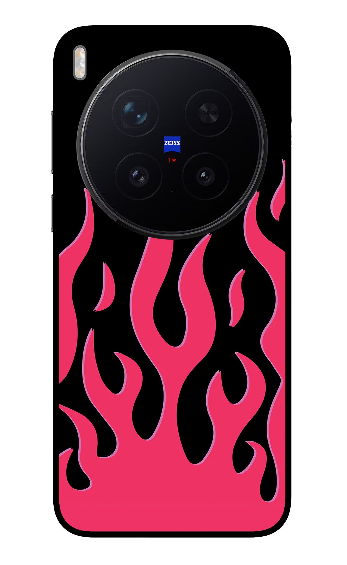 Fire Flames Vivo X300 Pro Glass Case Back Cover by Casekaro
