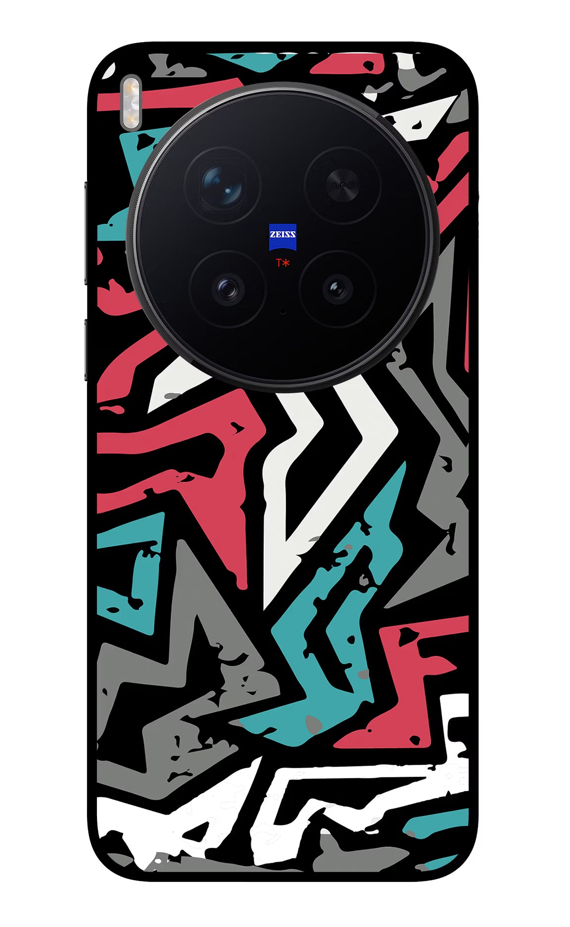 Geometric Graffiti Vivo X300 Pro Glass Case Back Cover by Casekaro