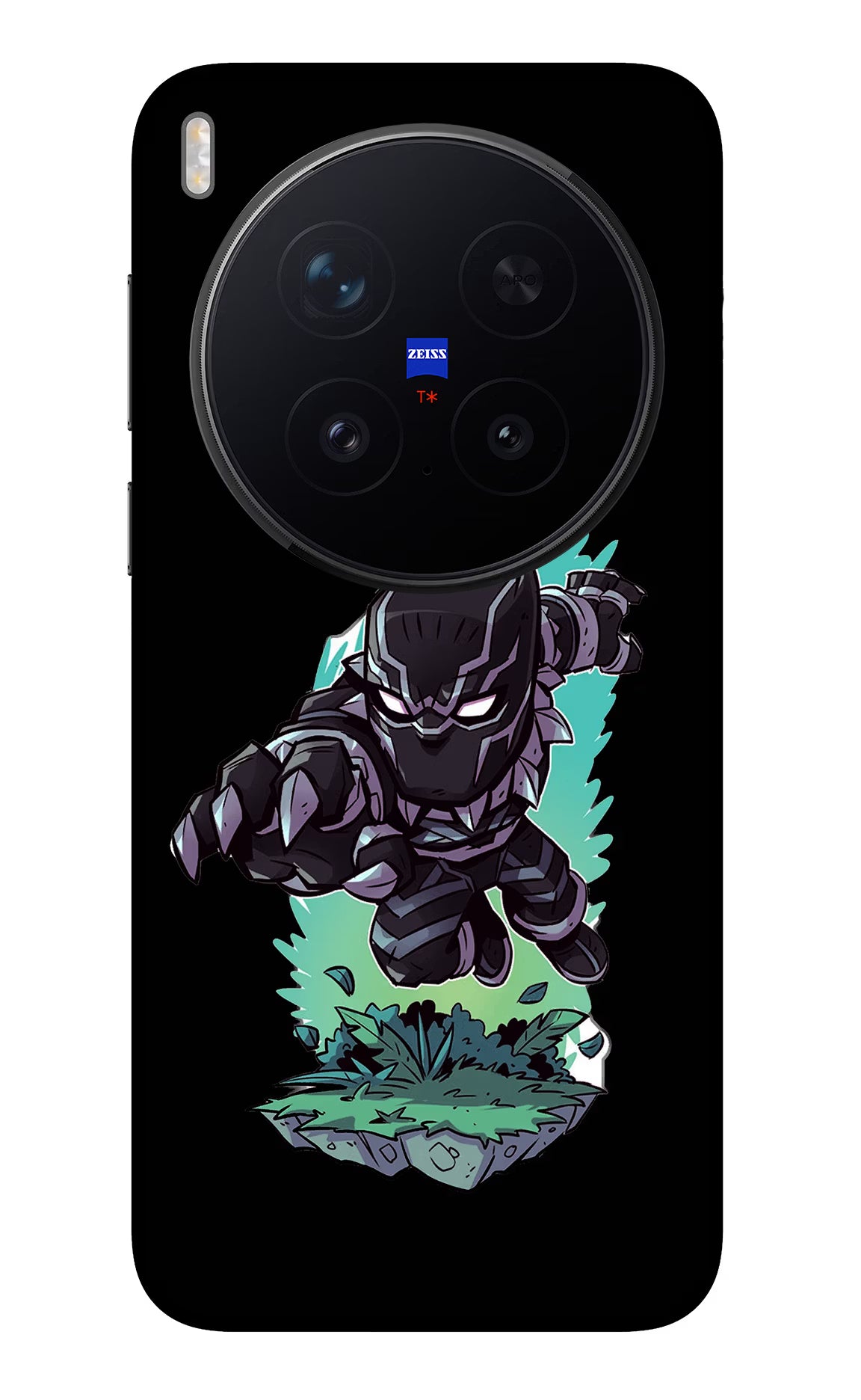 Black Panther Vivo X300 Pro Glass Case Back Cover by Casekaro