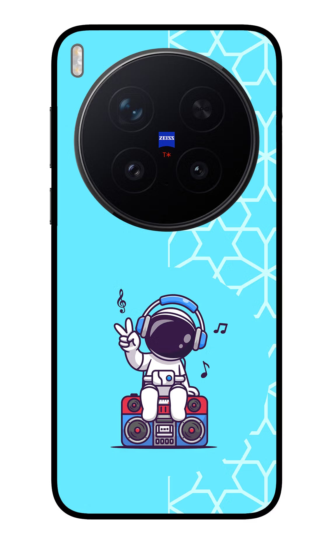 Cute Astronaut Chilling Vivo X300 Pro Glass Case