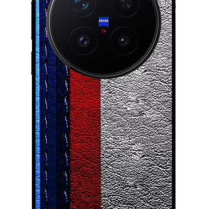 BMW Stripes Vivo X300 Pro Glass Case Back Cover by Casekaro