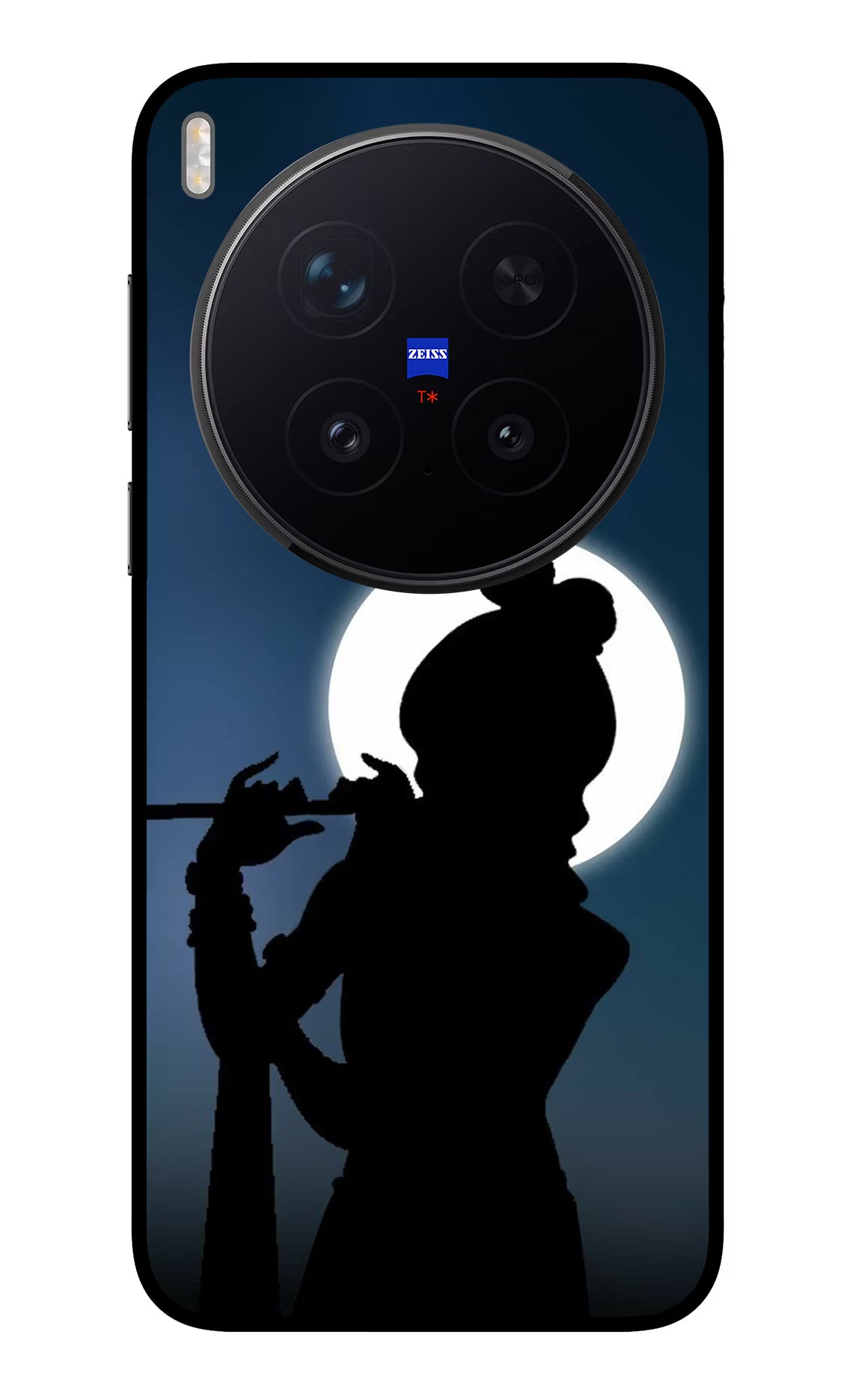Shri Krishna Silhouette Vivo X300 Pro Glass Case Back Cover by Casekaro