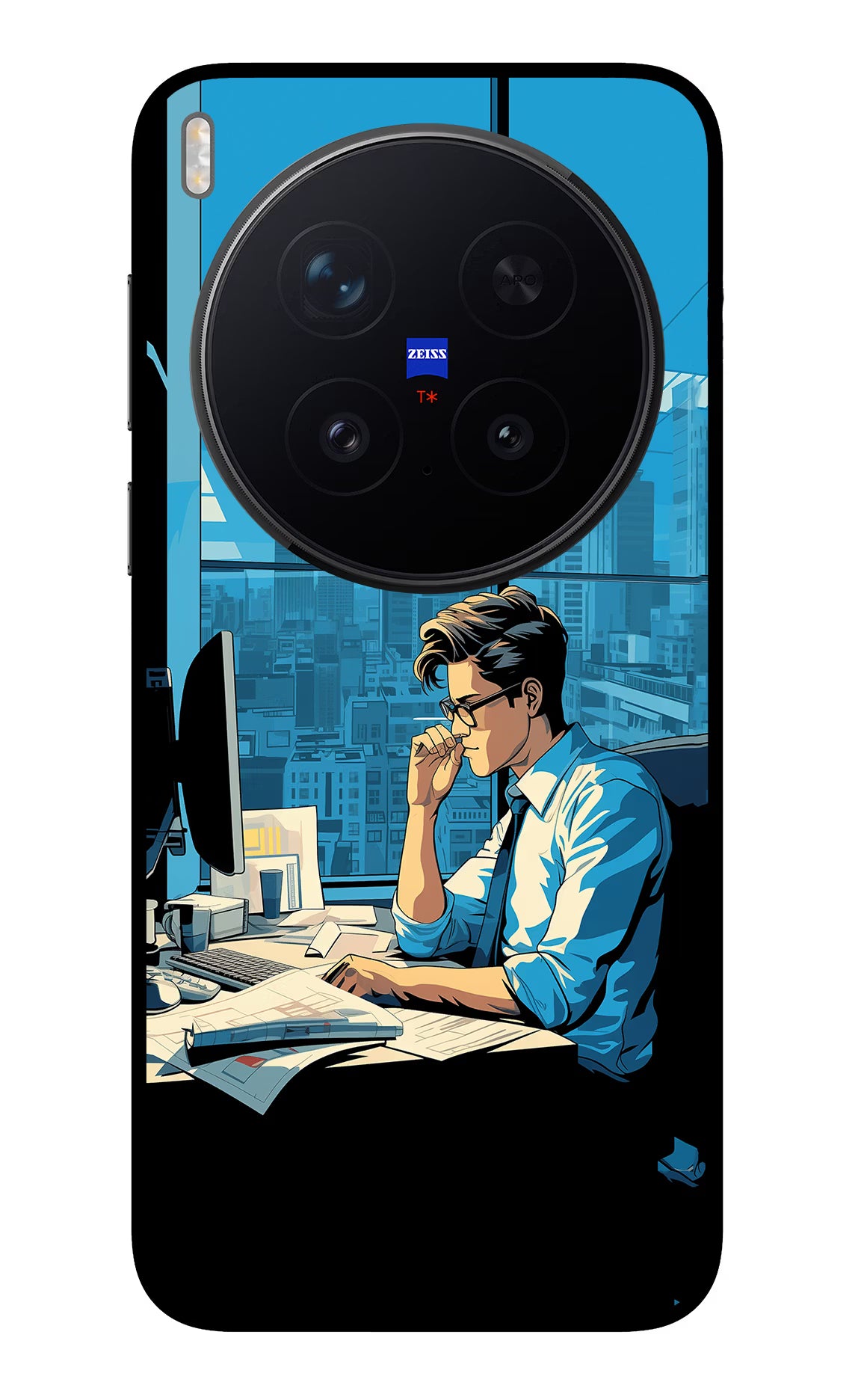 Focused Hustler (AI Generated) Vivo X300 Pro Glass Case Back Cover by Casekaro