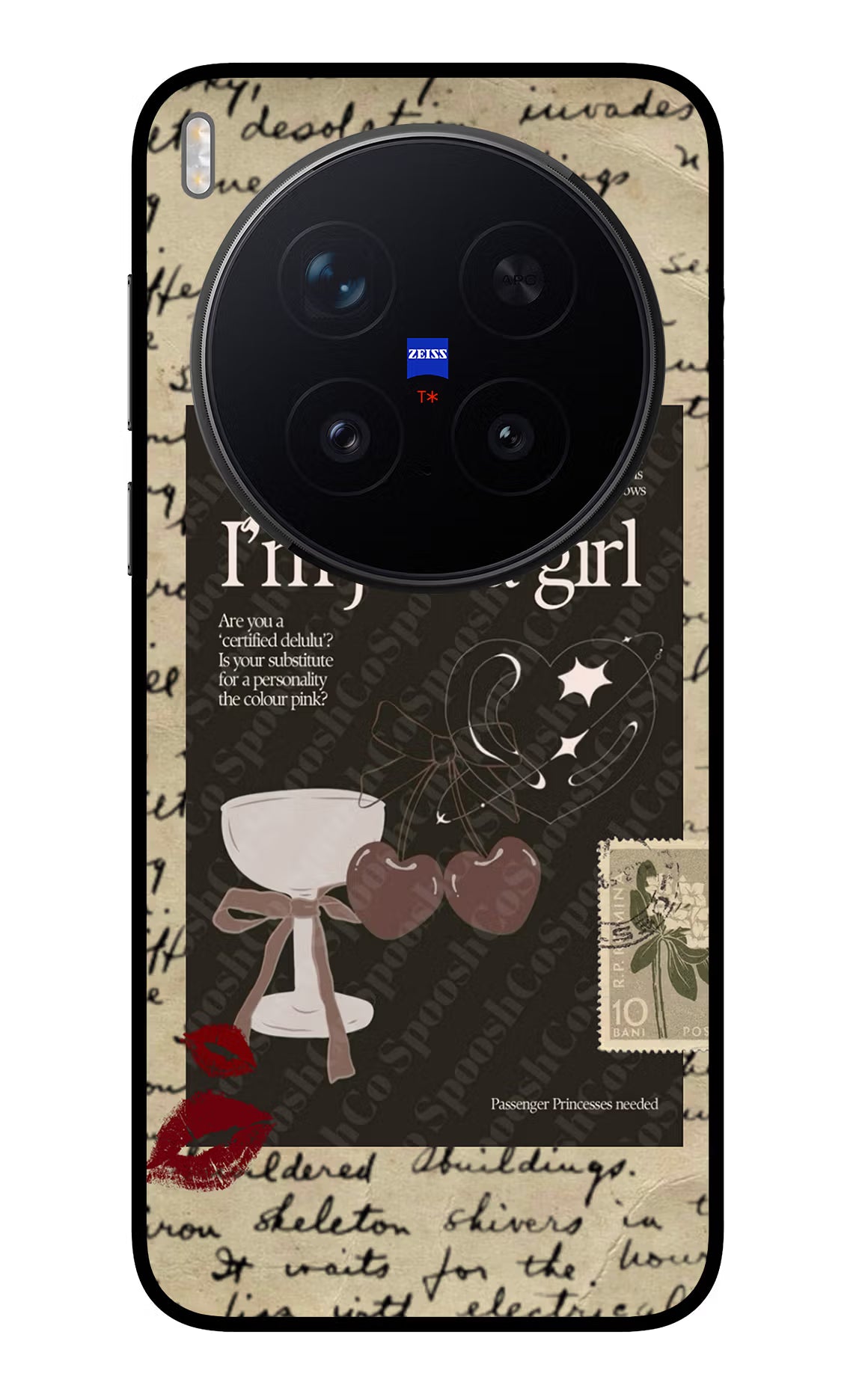 I am just a girl Vivo X300 Pro Glass Case