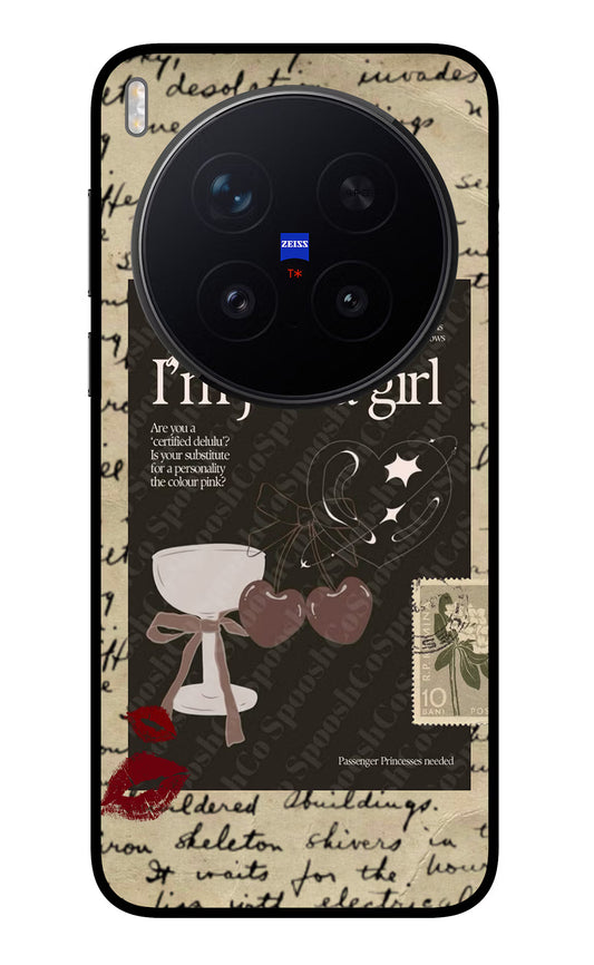 I am just a girl Vivo X300 Pro Glass Case