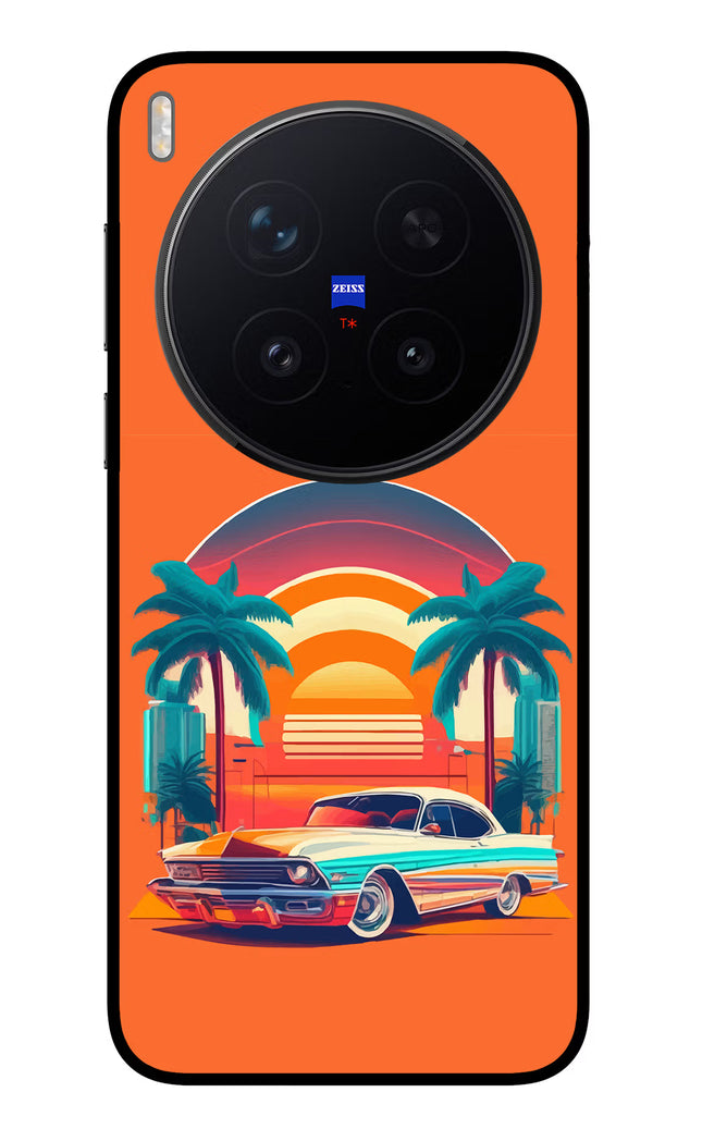 Palm Drive 80s Vivo X300 Pro Glass Case Back Cover by Casekaro