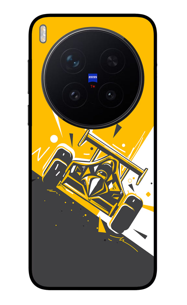 Track King Vivo X300 Pro Glass Case Back Cover by Casekaro