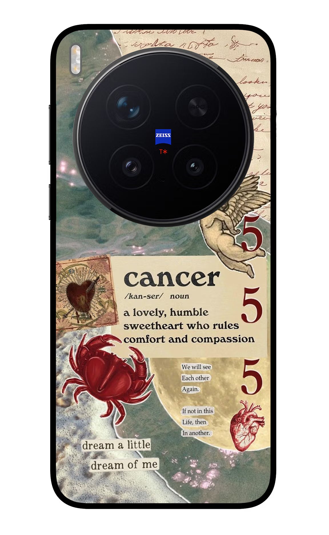 Cancer Zodiac Vivo X300 Pro Glass Case Back Cover by Casekaro