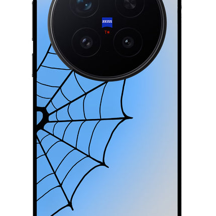 Blue Web Vivo X300 Pro Glass Case Back Cover by Casekaro
